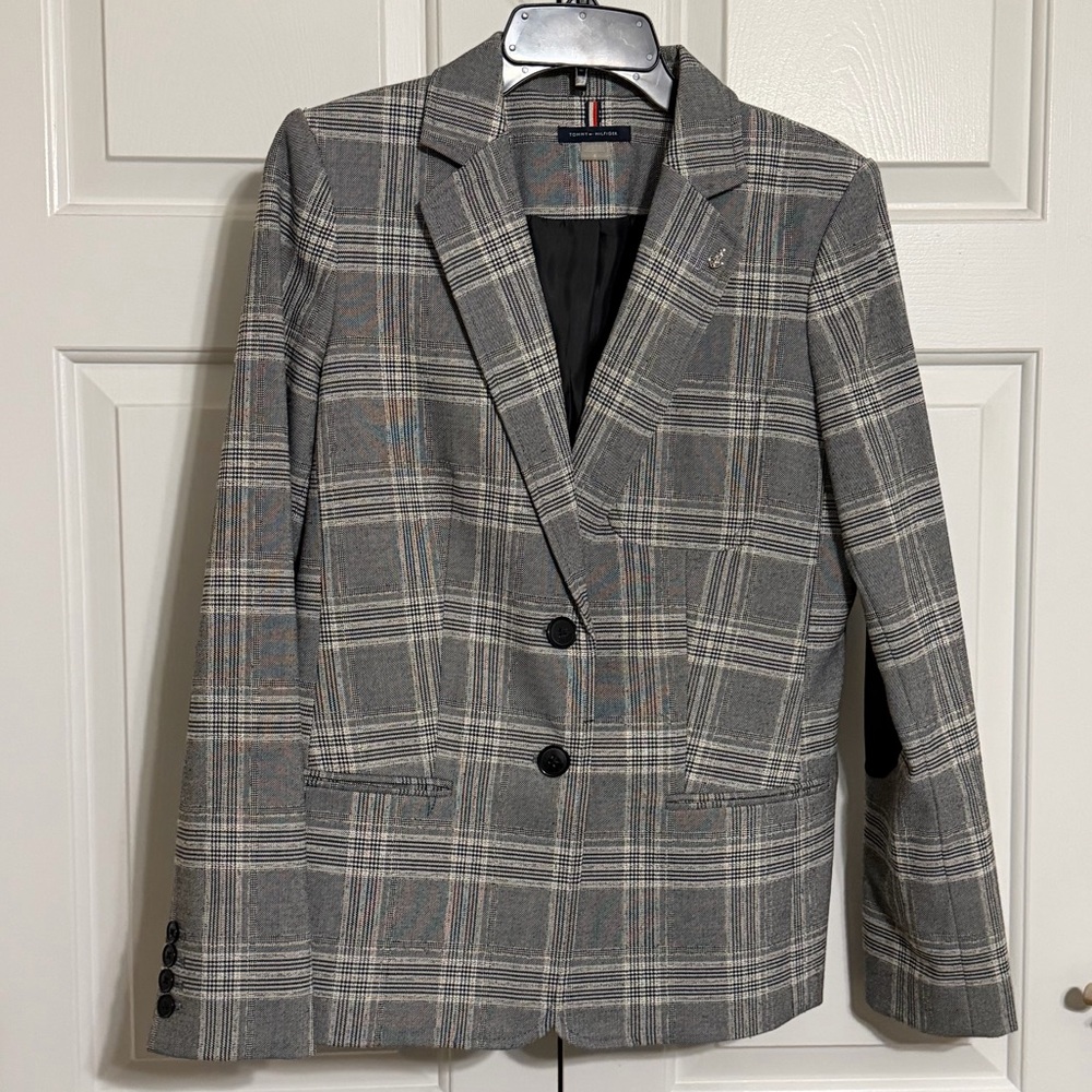 Tommy Hilfiger Gray Checkered Women's Blazer size 8